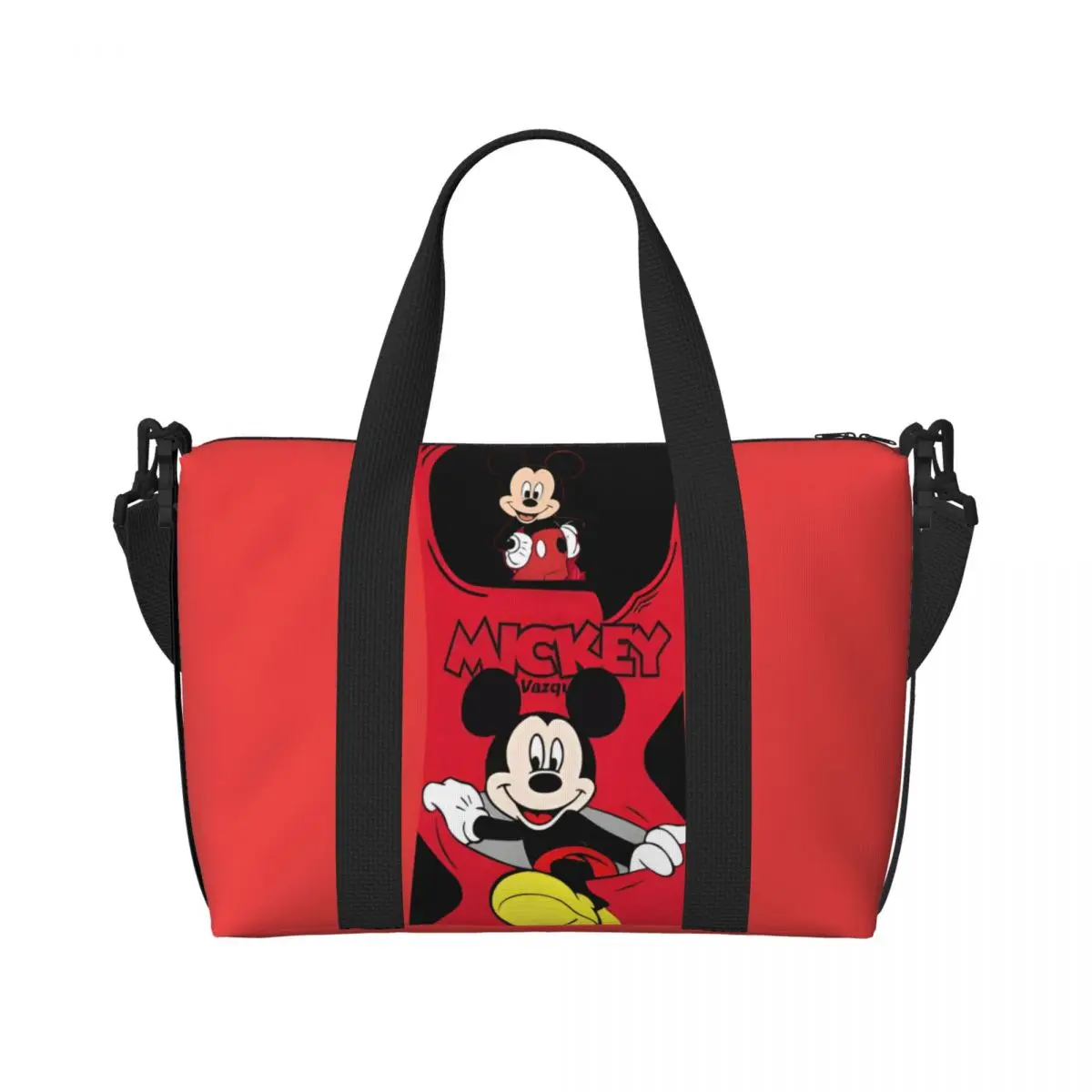 

Custom M-Mickey M-Mouse Collage Tote Bag Women Large Capacity Anime Cartoon Gym Beach Shoulder Travel Bag