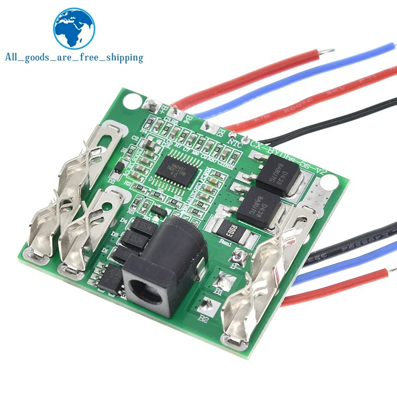 TZT 5S 18V 21V 20A Battery Charging Protection Board Li-Ion Lithium Battery Pack Protection Circuit Board BMS Module