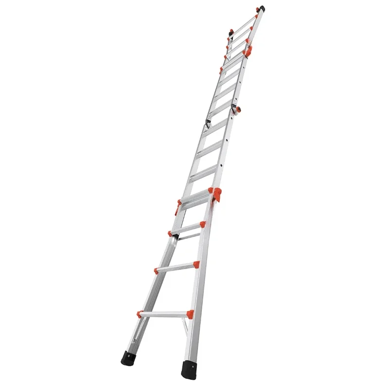 Ladder Household folding multi-functional telescopic lifting herringbone ladder Thick aluminum alloy engineering ladder