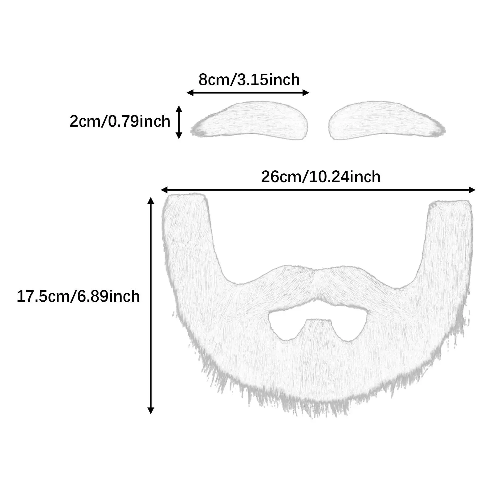 DIY nepbaard, vals gezichtshaar voor kinderen, volwassenen, voor Halloween