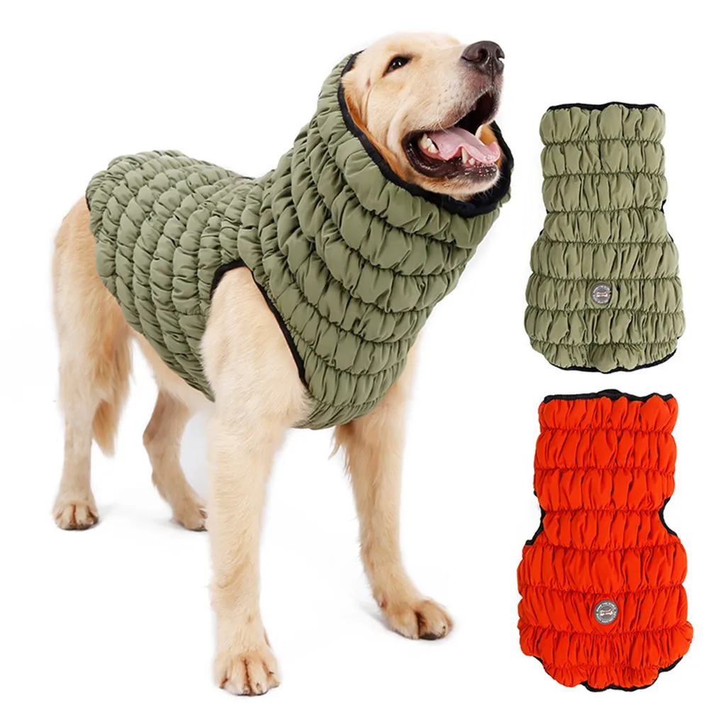 

OIMG Cold Winter Pet Clothing Elastic Warm Small Medium Dogs Cotton Jacket Labrador Dachshund Nordic Double Sided Dog Clothes