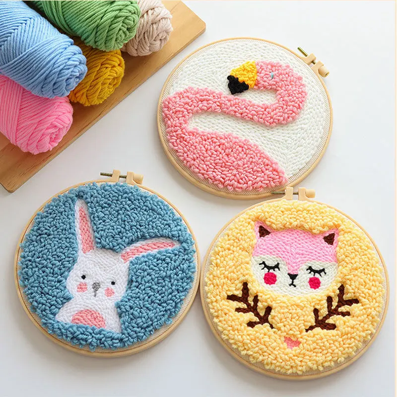 Punch Poke Needle Embroidery Kit Christmas Cute Kids Children Funny Easy DIY Play Craft Set For Beginner Home Decor Santa Gift