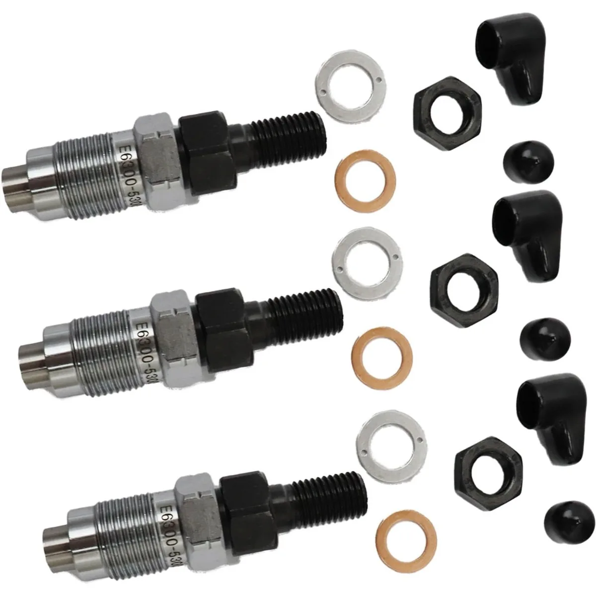 E5760-53001 E6300-53002 3X inyector de combustible E5760-53004 E6300-53003 E6300-53005 se adapta a Tractor Kioti DK45 CK22