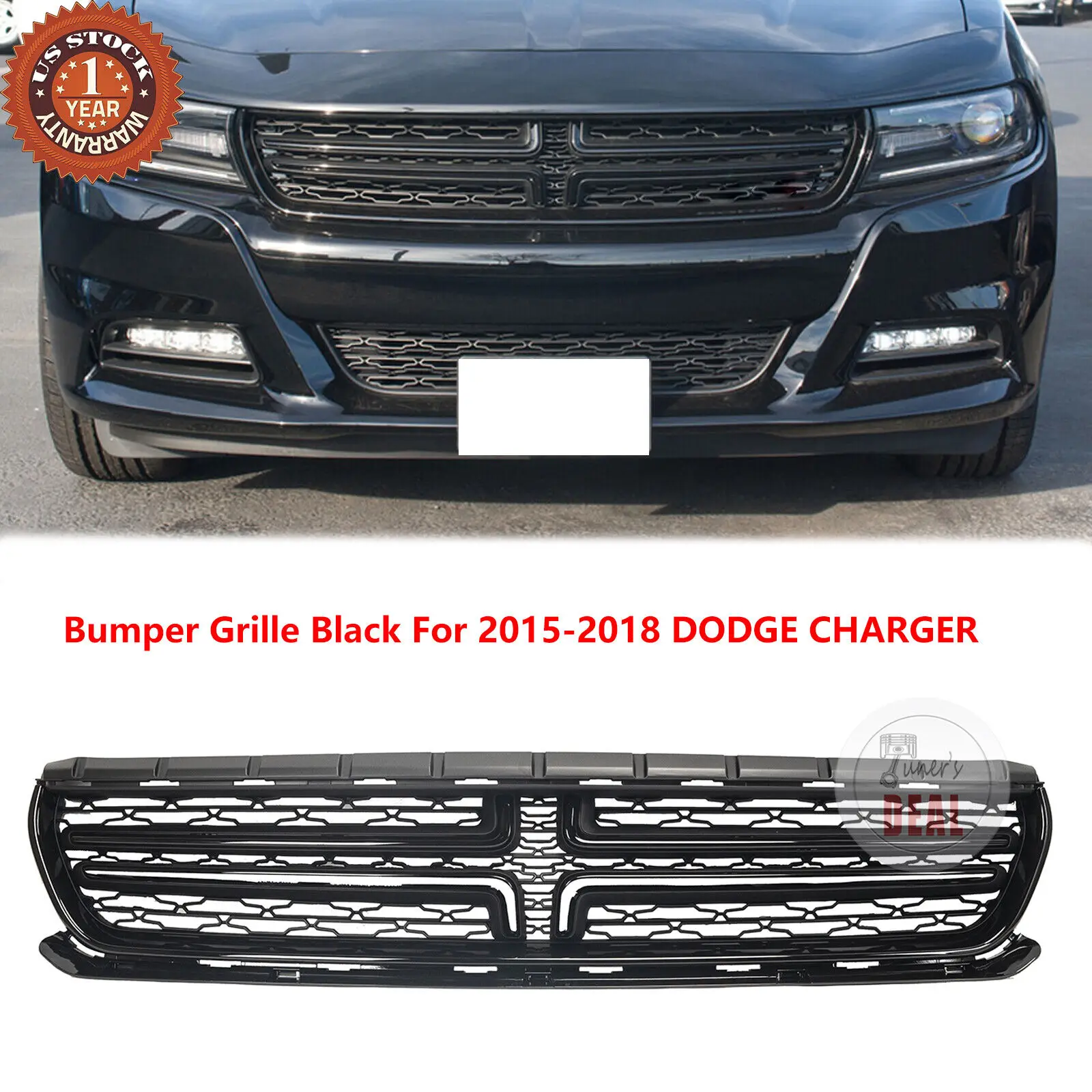 

Передний бампер Гриль для 2015-2018 Dodge зарядное устройство глянцевая черная решетка автомобильный Стайлинг гоночная деталь 68226527AA