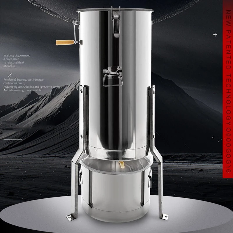25KG Stainless steel 2 Frames manual honey bee extractor honey processing machines Honey Collector