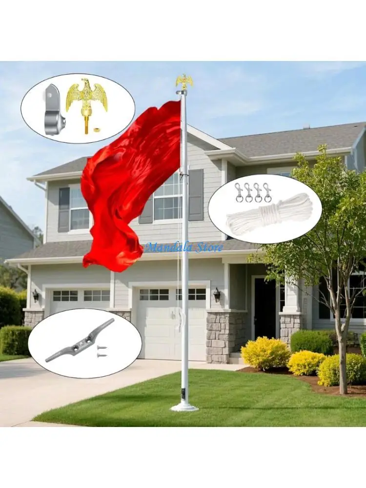 

U2JC Falcon Head Flagpole украшения украшения деревьев открытый пластиковый ремонт