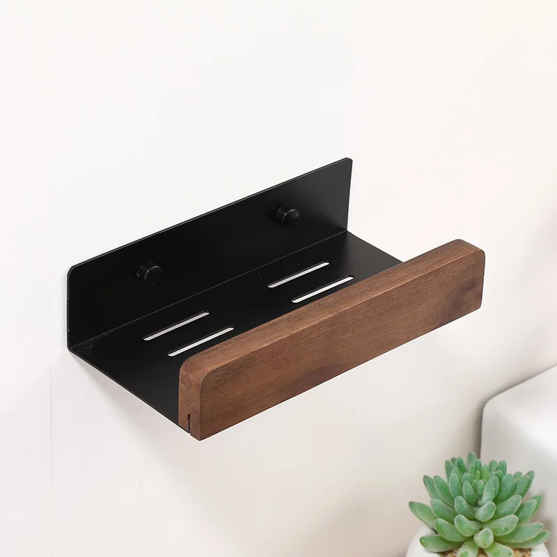 

Bathroom new design walnut aluminum storage rack waterproof storage rack Storage rack Walnut wood material