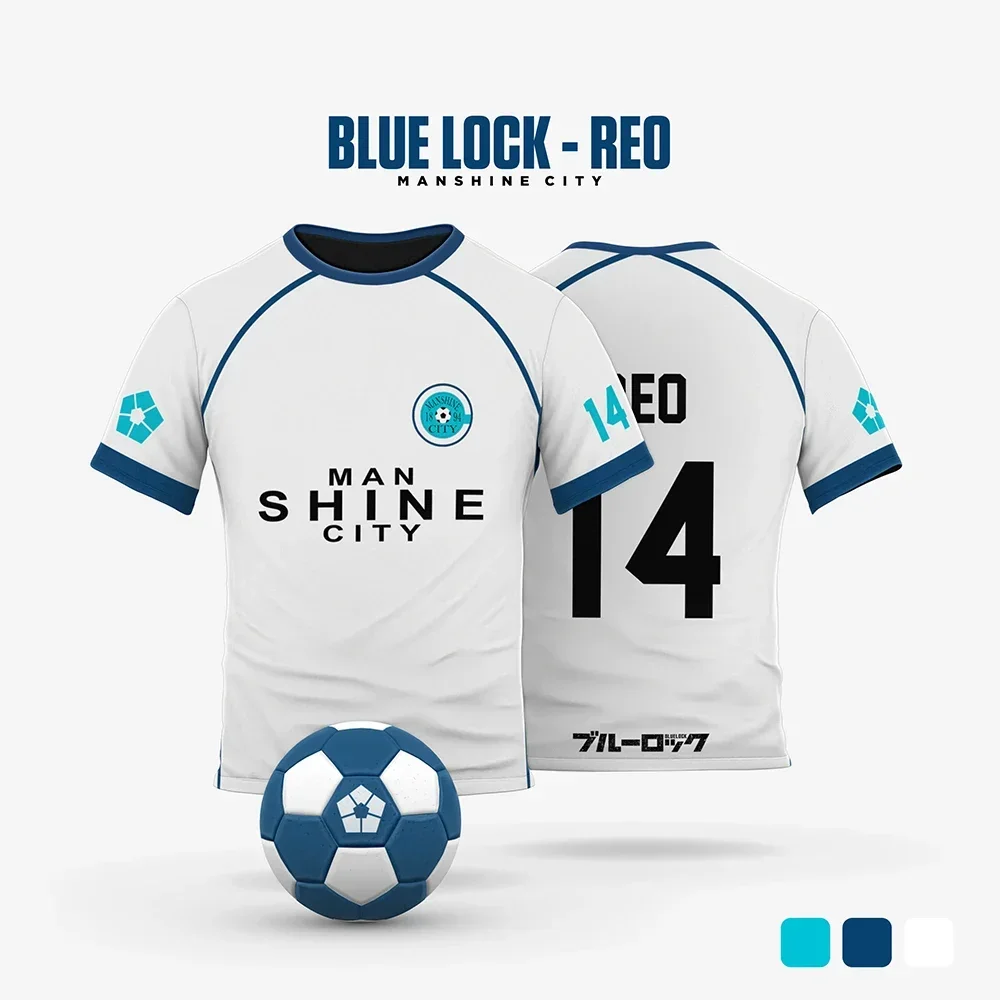 

Blue Lock Manshine City White Cartoon Anime Cosplay Men Jersey Summer Short Sleeve Children Tee Tops 2025 Fashion Women T-shirt