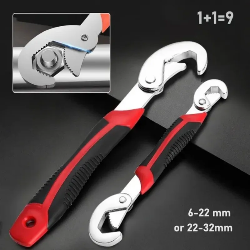 Universal Adjustable Wrench Tool Set Multifunctional Large Opening Double-Ended Pipe Live Mouth Pliers Wrench Hardware Hand Tool