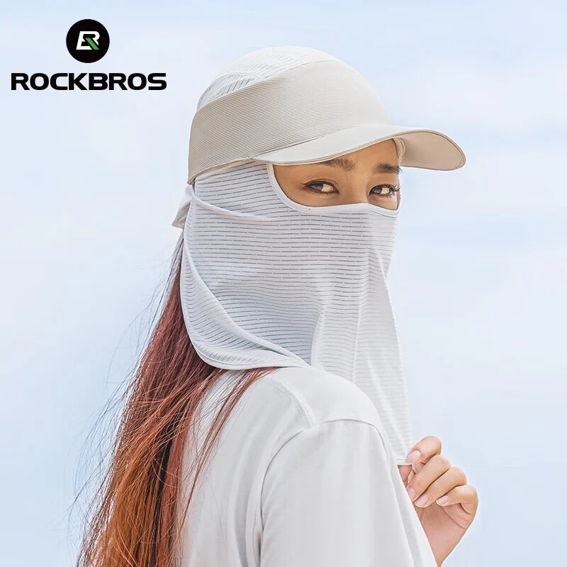 ROCKBROS Cycling Cap UPF50+ Sun Protection With Half Face Mask Comfortable Breathable Cool Outdoor Sports Mask