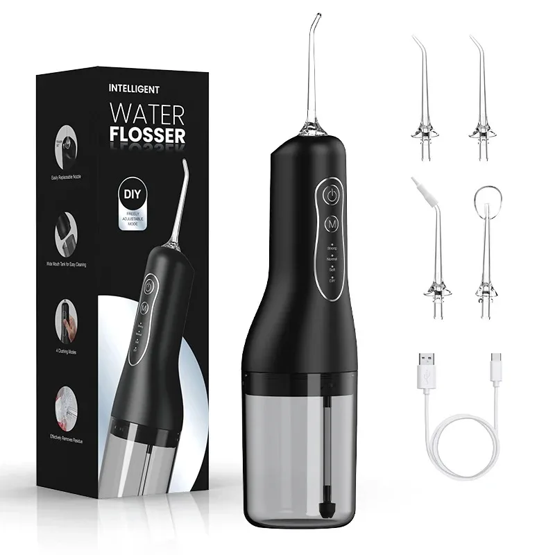 Oral Irrigator Portable Dental Water Flosser USB Rechargeable Water Jet Floss Tooth Pick Jet Tip Modes Waterproof