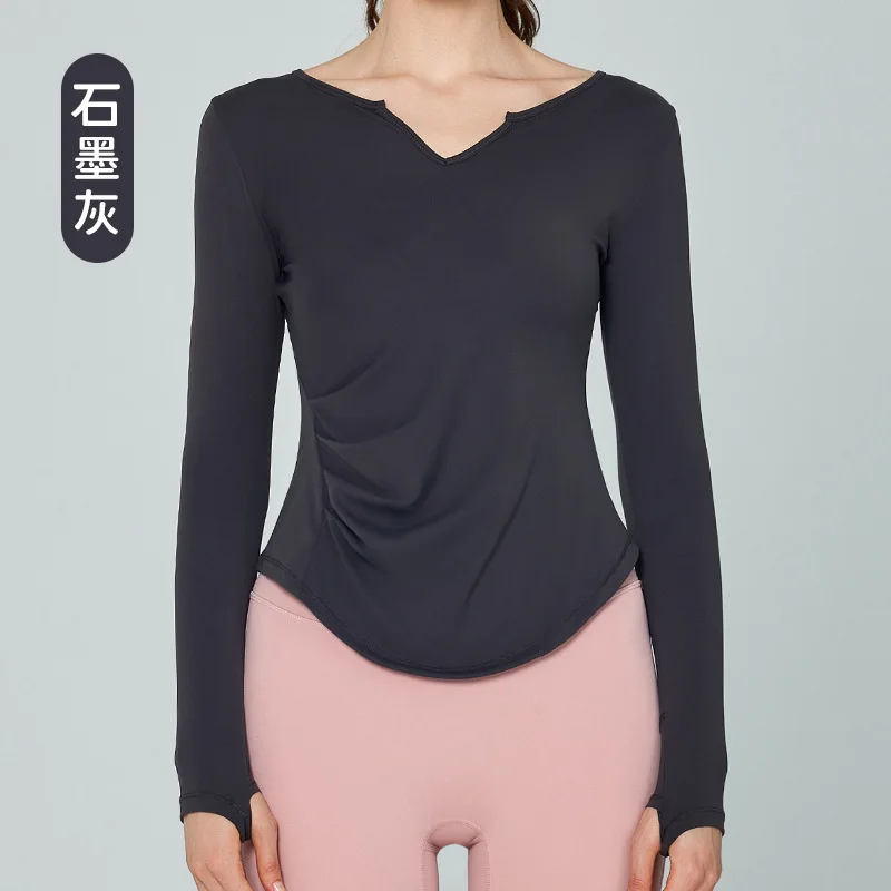 UNI Fitness Yoga ropa de manga larga cintura ceñida adelgazamiento Pilates ejercicio Top ajustado para mujer ropa deportiva