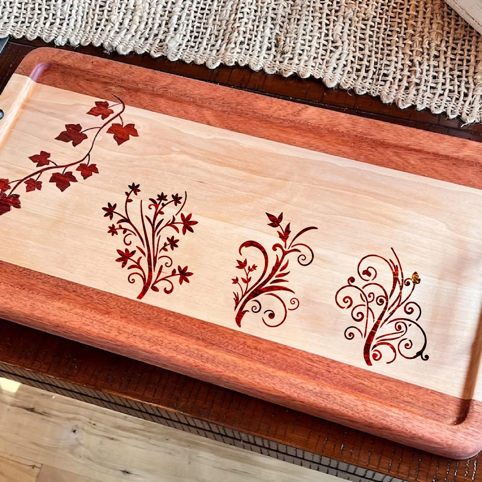 벽 나무 캔버스 패브릭 DIY 공예 장식에 대 한 12PCS 5.9 인치 꽃 패턴 재사용 가능한 그림 스텐실