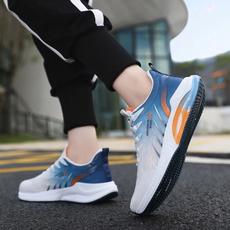 2024 Summer New Men\'s Shoes Running Shoes Sports Special Shoes Mesh Breathable Shock Absorption Athletics Sports Shoes