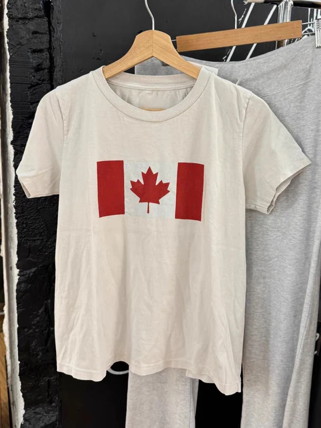 Camiseta Vintage con estampado de bandera para mujer, camisetas de manga corta con cuello redondo, ropa de calle Vintage para mujer, Camiseta de algodón dulce, ropa Y2k