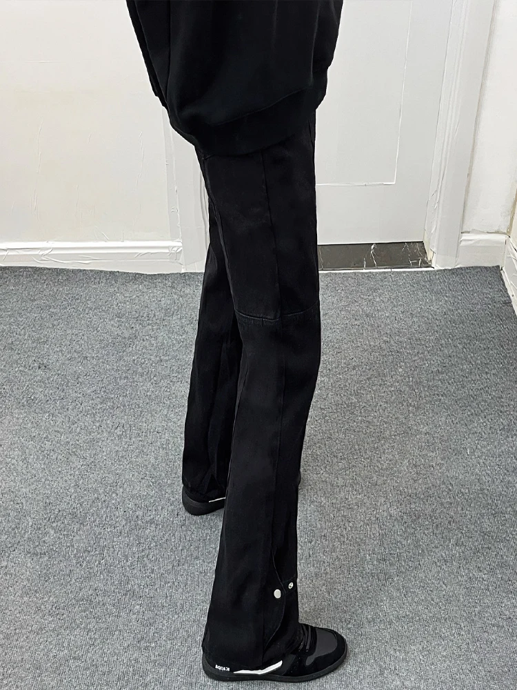

American Sle Workwear Jeans Straight Leg Bla Deconstructed Trousers High Street Vibe Slimming Flared Pants for Men
