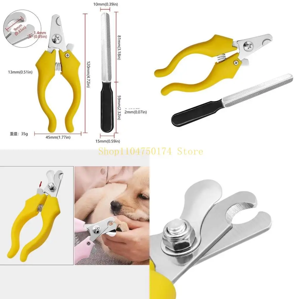 2 قطعة/المجموعة مقص أظافر الحيوانات الأليفة مع ملف الأظافر لمخالب الكلب التهيأ لوازم أعلى بيع