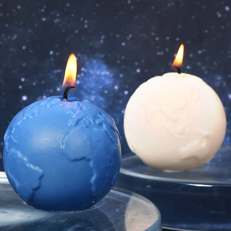 Creative Moon Earth Silicone Candle Mold DIY planet Candle Making Supplies Soap Epoxy Resin Clay Mold Gifts Art Craft Decor