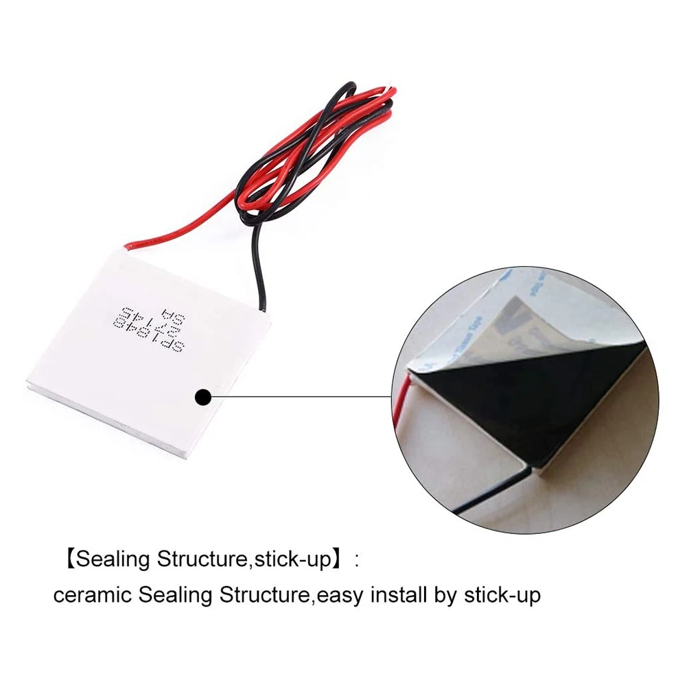 Thermoelectric Peltier Module, High Temperature Thermoelectric Power Generator Peltier TEG 150Celsius,White 40X40mm