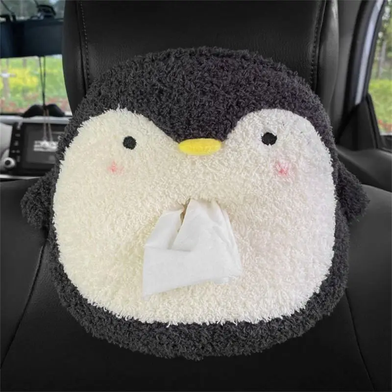 صندوق مناديل سيارة كرتون لطيف ، حامل منديل قطيفة ، علبة ورقية عالمية لغرفة المنزل ، صندوق ورقي للحيوانات ، حامل ديكور