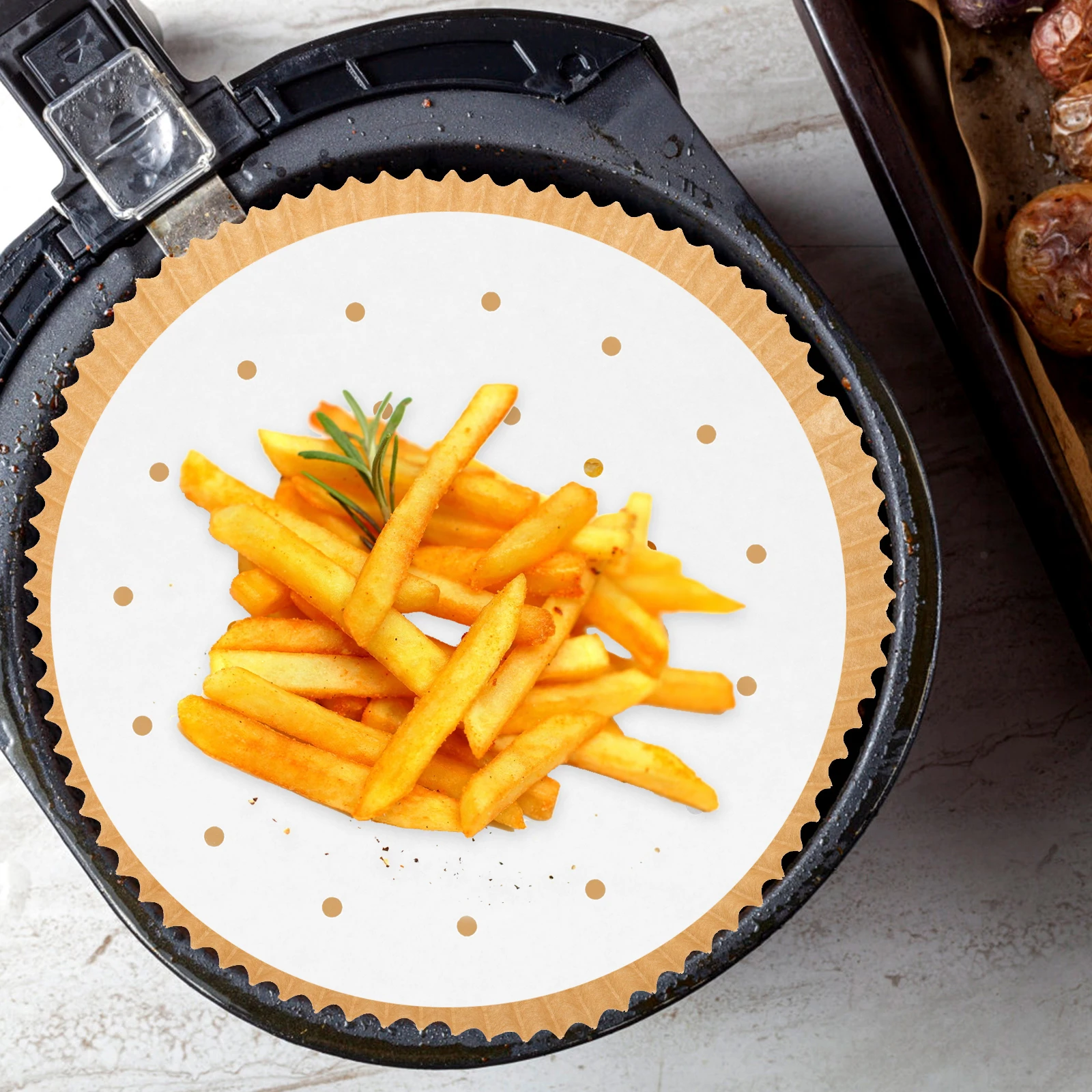 

100 Pcs Steamer Basket Baking Meat Paper Air Fryer Parchment Liners Small Food Oil Absorption Cookie Cooking