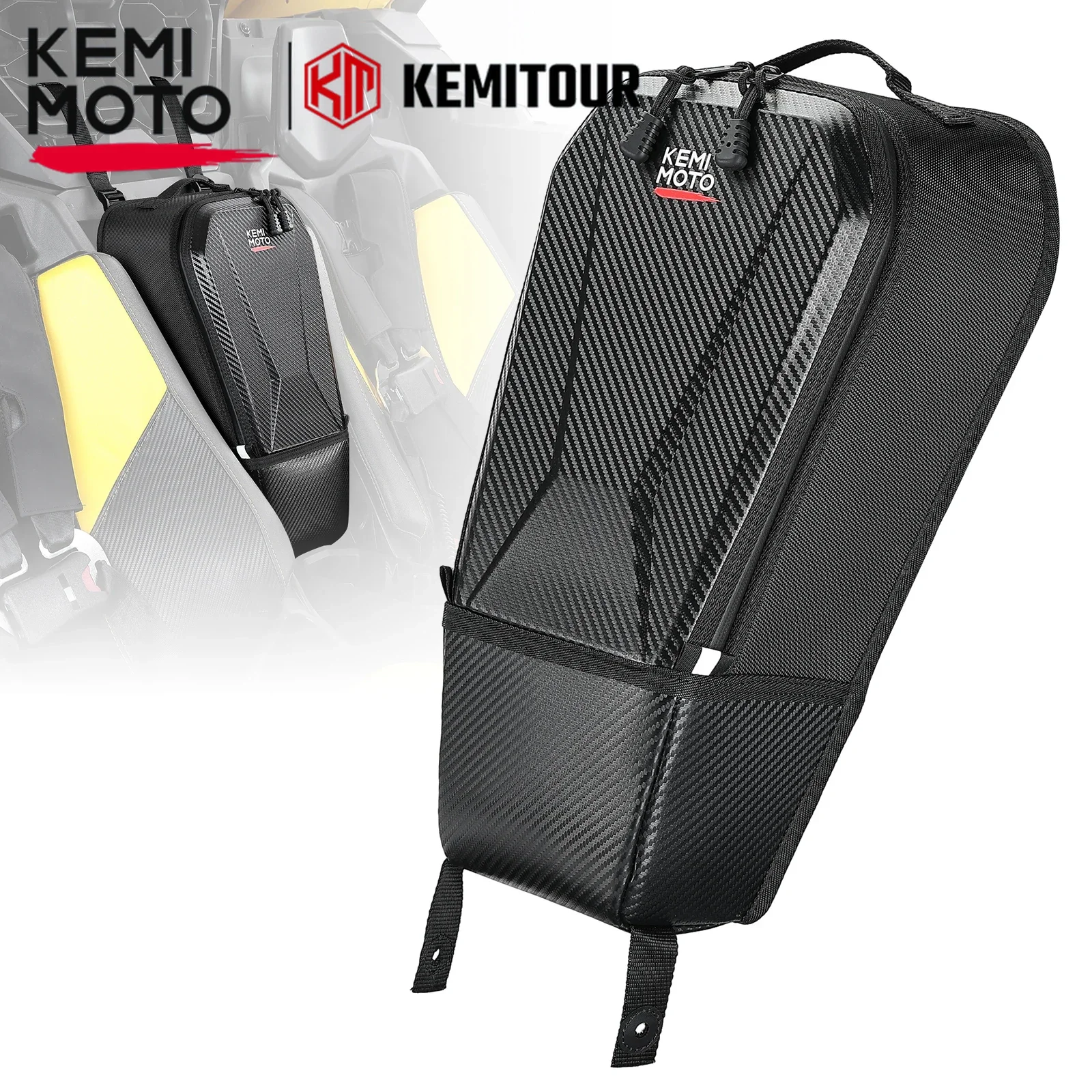 

8L Center Console Box Between Seat Storage Bag EVA 1680D Compatible with Can-Am Maverick R X RS 999T 2024+ Waterproof Zippers