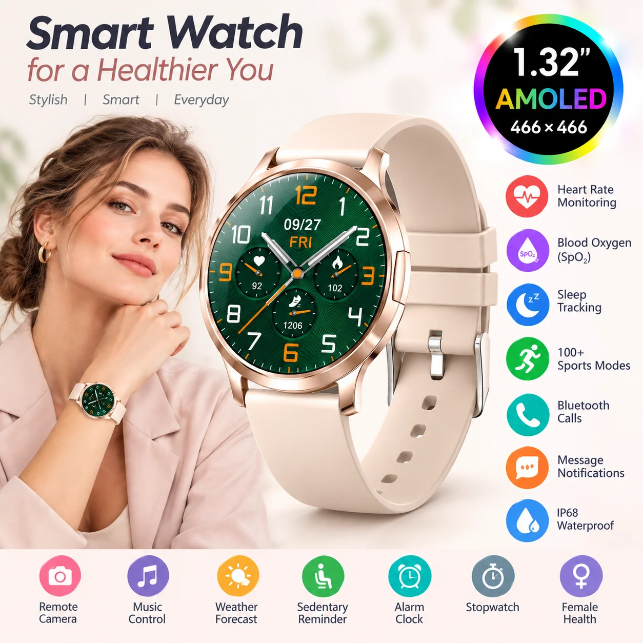 Smartwatch Ladies Watches For Women - LIGE, nuovo smartwatch con funzionalità di