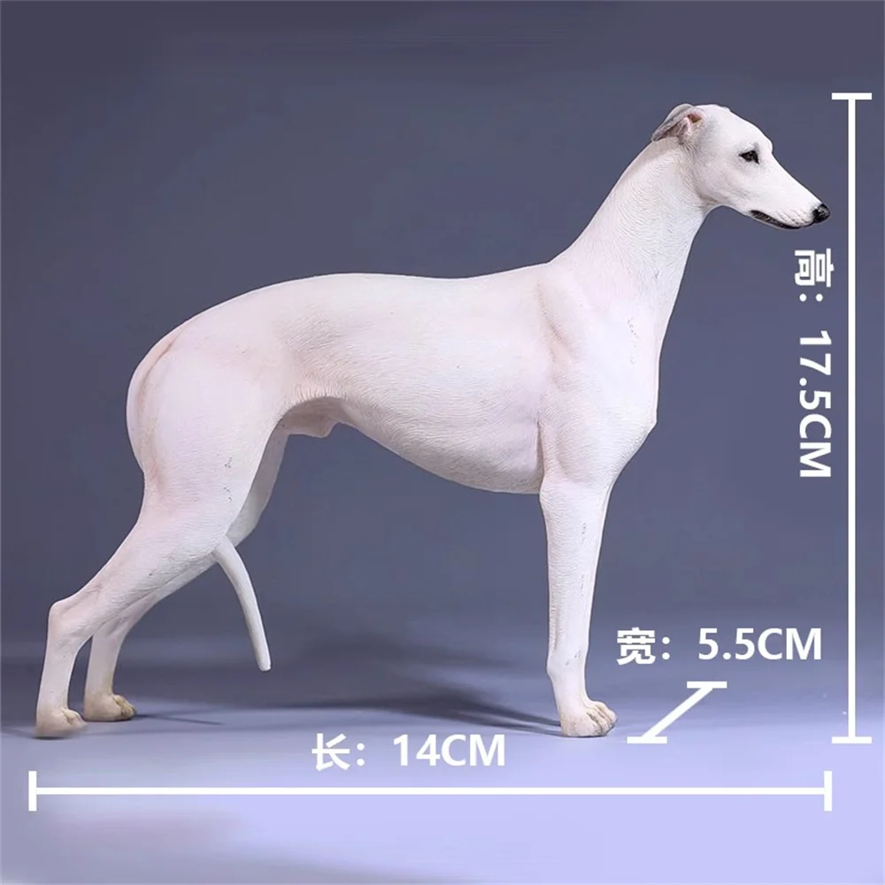 JXK GD001-6 14x5.5x17.5cm 1/6 Scale Lingti Greyhound WHIPPET Mini Simulated Cute Pet Dog Ornament Trendy Toy Figurine Model view 2
