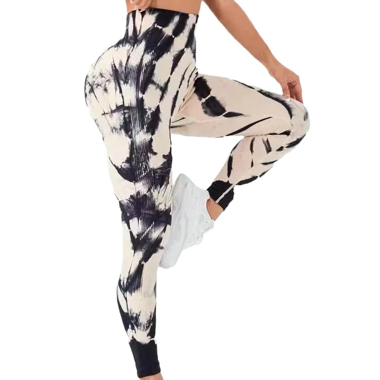 Tie Dye Seamless Leggings Women for Gym Pants Push Up Workout Sports Legging High Waist Tights Ladies Fitness Clothing