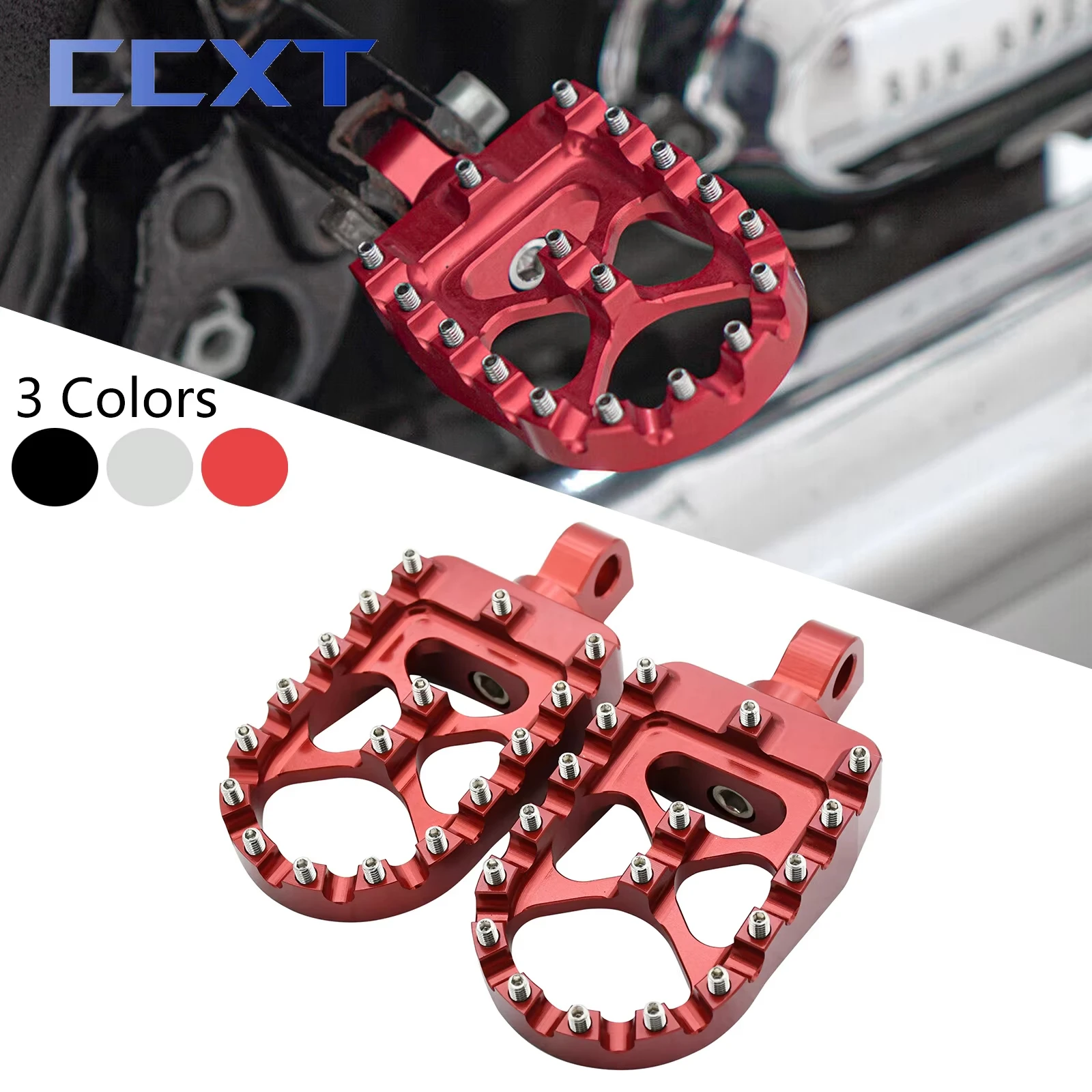 

Motocross CNC Wide Foot Pegs 360° Roating For Harley Dyna Softail Slim Fatboy FXDF Iron Sportster 883 XL883 XLH883 Custom XL883C