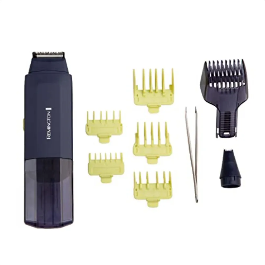 

Trim Fit Personal Hair Grooming Kit 8Length Adjustable Combs The fit into a Builtin Storage Container Rechargeable Power Cordl