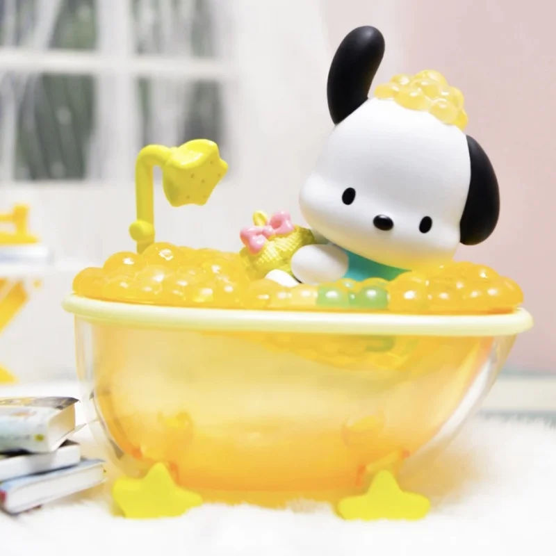 Sanrio Character Bath Series figure Kuromi Melody Trendy Collection Model Ornaments Dolls Gifts Girls Collection Toys