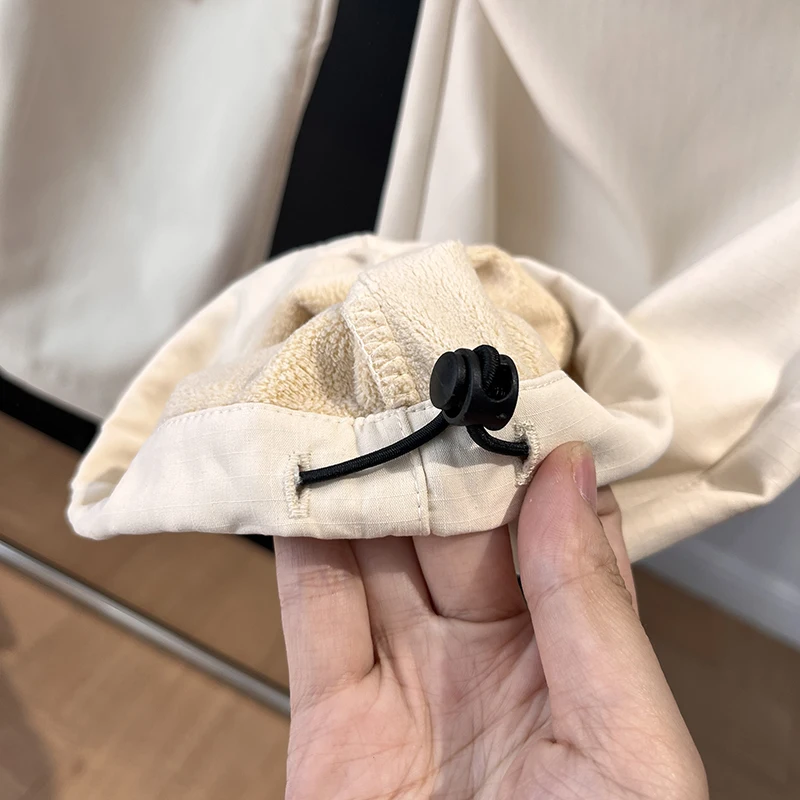 男性と女性の Fce 裏地付き防風防水ソフトエルハイキングパンツカジュアルワークウェアズボン秋冬アウトドアギア