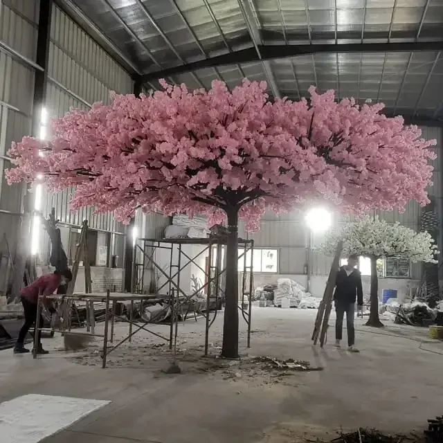 

Pink And White Flower Fake Sakura Trees Large Artificial Cherry Blossom Tree wedding tree for indoor