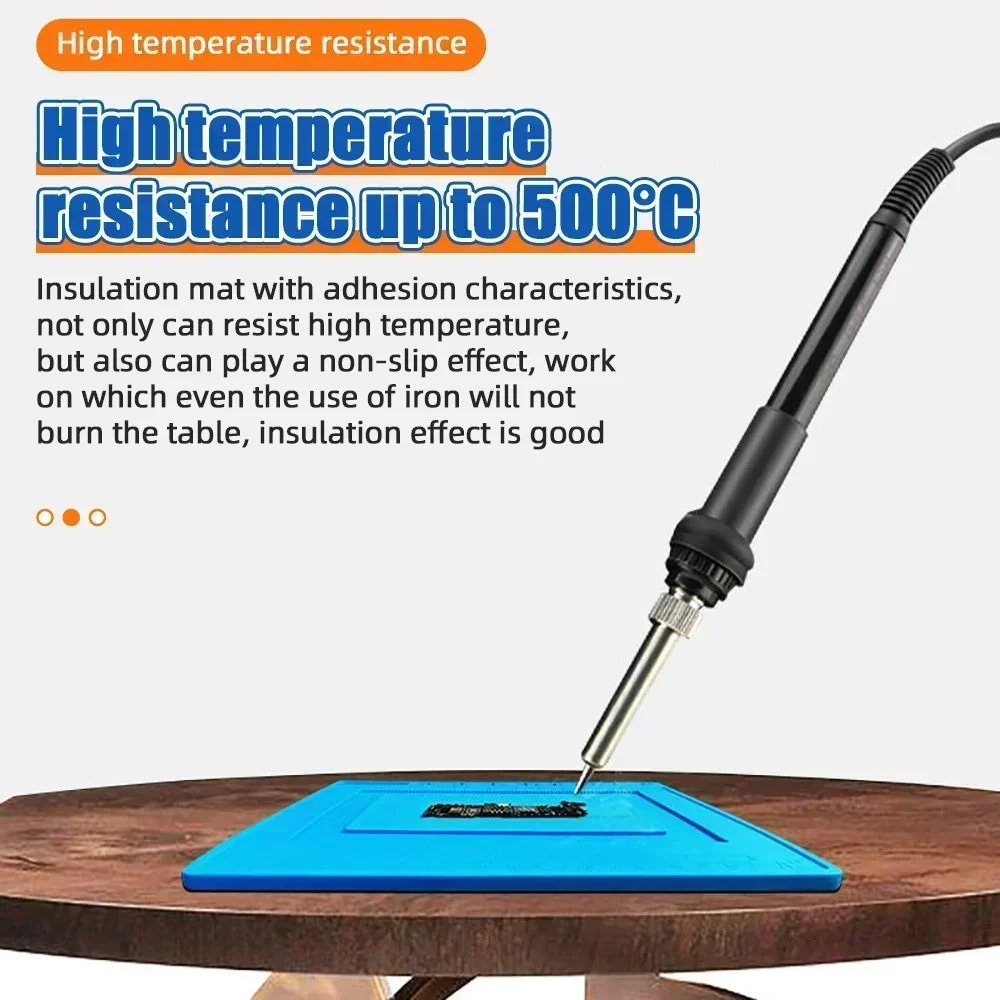 S-160 S-180 ESD Heat Resistant Soldering Mat Tools Silicon Heat Resistant Computer Phone Working Repair Pad Repair Platform Tool