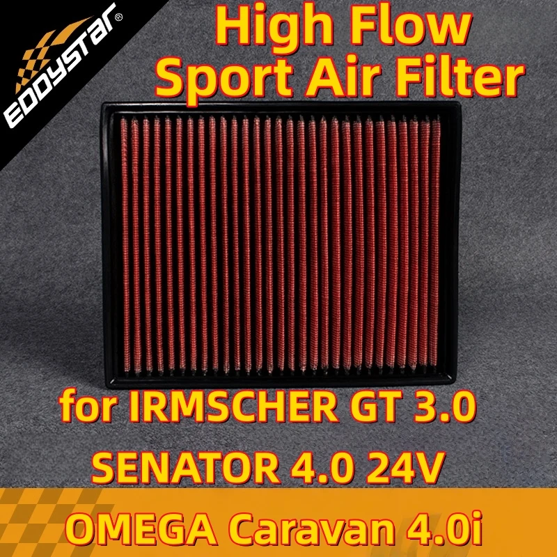 

High Flow Sport Air Filter for IRMSCHER GT 3.0 SENATOR 4.0 24V OMEGA Caravan 4.0i Washable Racing Intake Filters