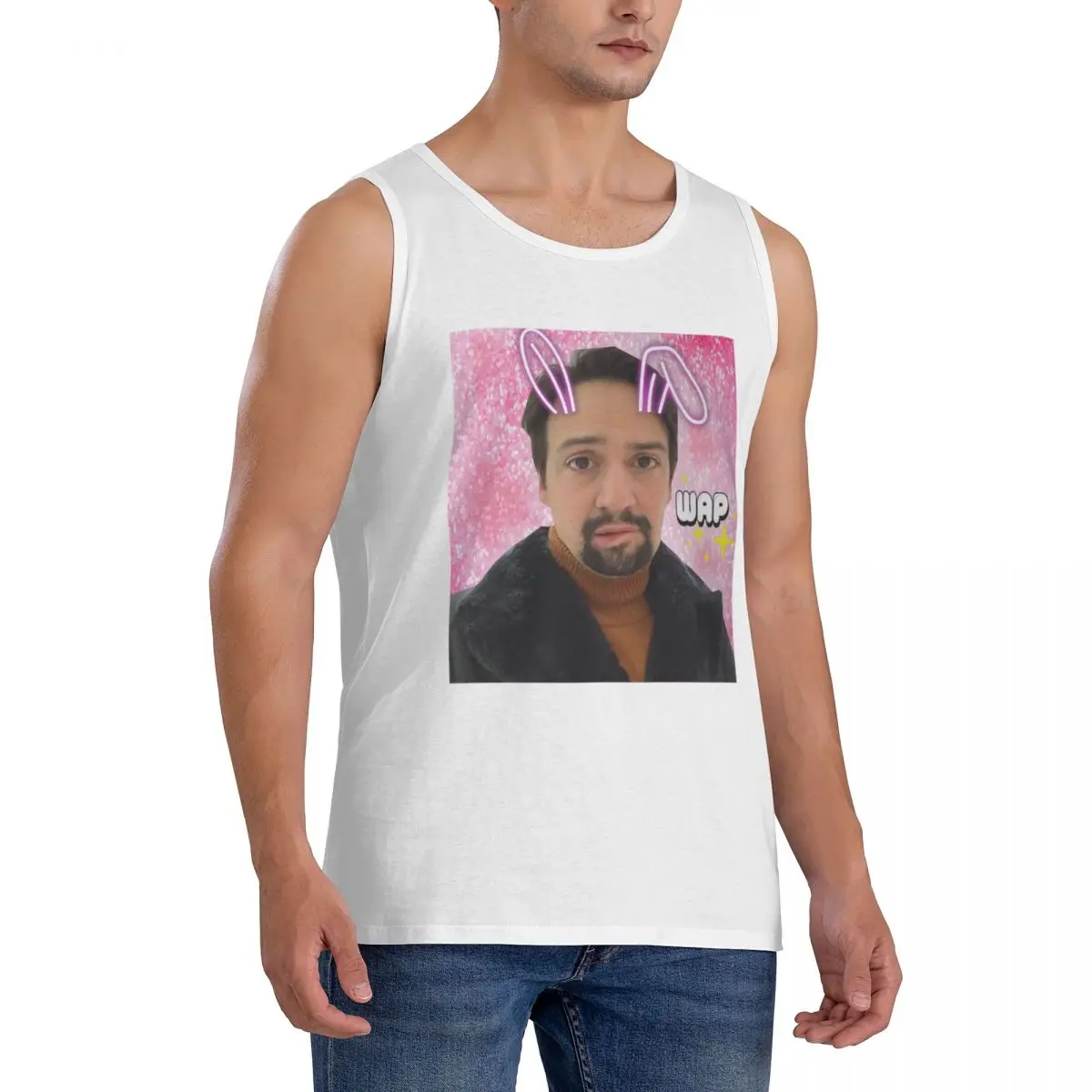 100% Cotton Hamilton Sleeveless T-Shirt Men Workout Sports Clothing Tops Men's Crew Neck Vest