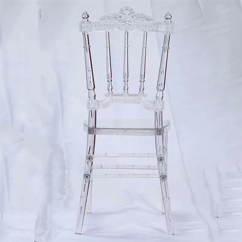 Hotel Wedding Outdoor Event Rental Resin Chiavari Chair Tiffany Transparent Acrylic Detachable Chair Beauty Salon Cadeira Bar SY