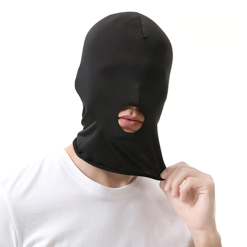 Einloch-Balaclava-Maske, ultradünne Vollgesichtsmaske, Cosplay-Kopfbedeckung, Party-Halloween-Eisseide-Kopf- und Augenabdeckung – Detail 6