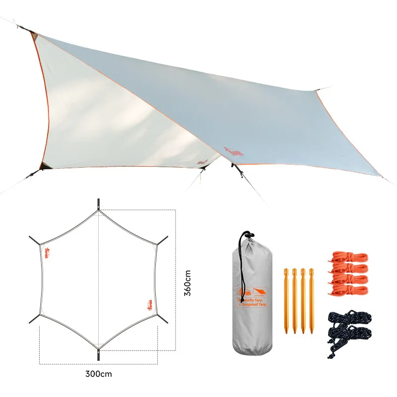 차양 캐노피 텐트, 햇빛 가리개, 캠핑 및 야외 요리용 방수포, 해먹 방수포, 방풍 방수 캐노피 썸네일 3