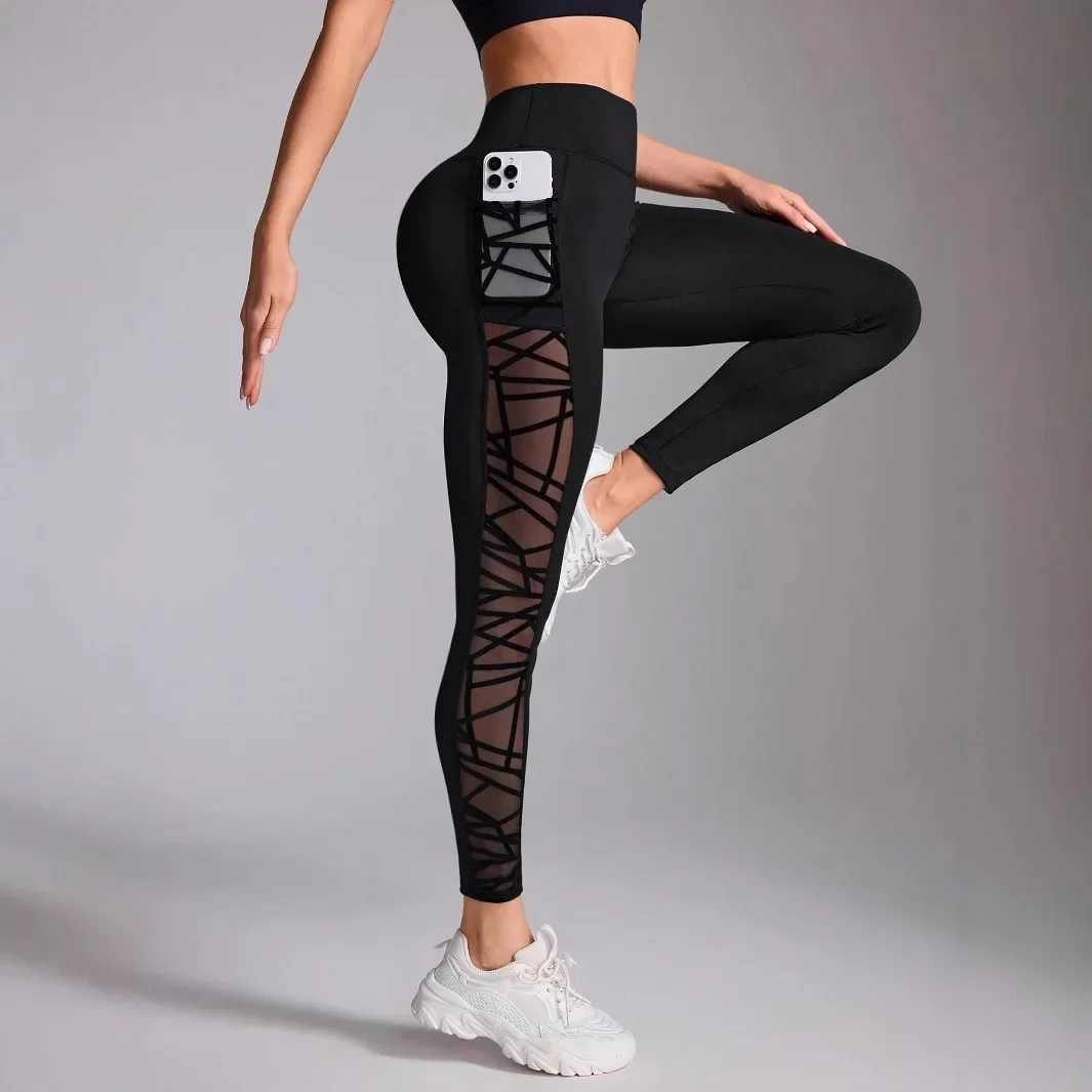 High Waist Color Block Leggings waistband detail demonstrating elasticated construction without grip dots