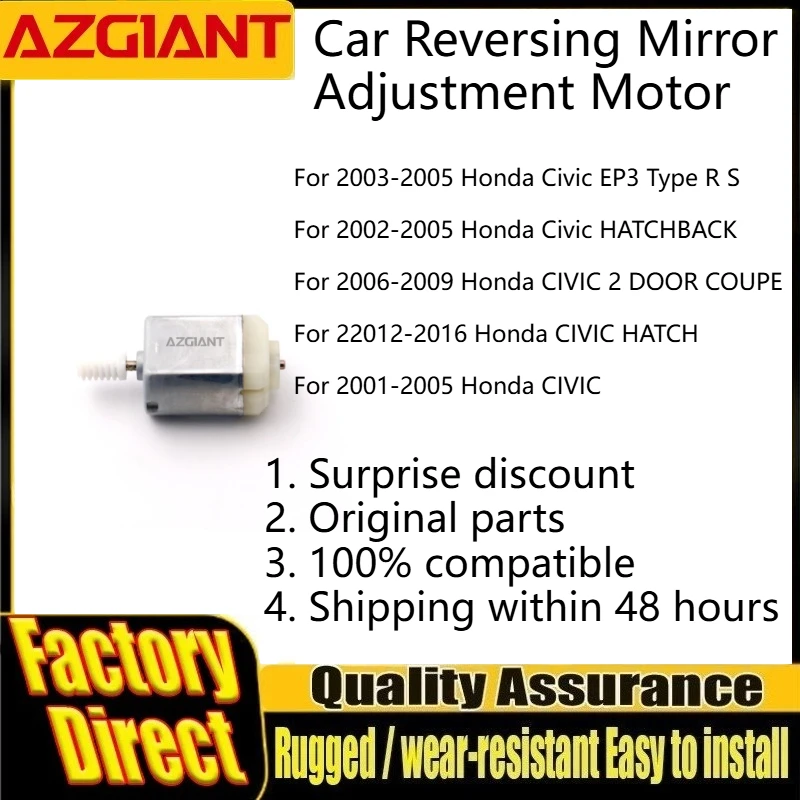 

Azgiant Car Reversing Mirror Adjustment Motor FC140RE09490 For Honda Civic EP3 Type R S HATCHBACK 2 DOOR COUPE HATCH Auto part