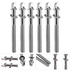 6pcs Snare Drum Tension Lug Screws Jazz Mounting Screws Replacement Drum Screws drum tension rods 50mm