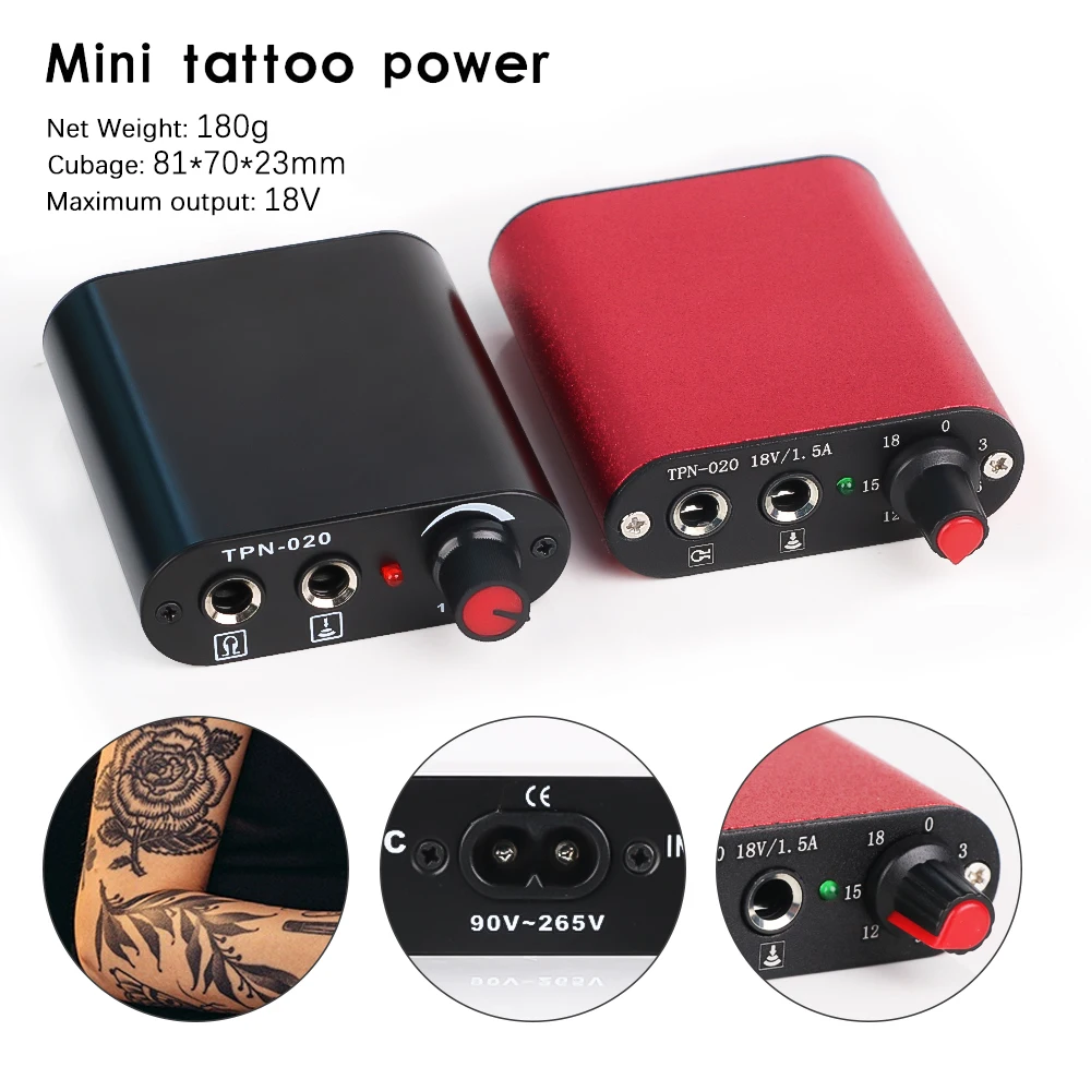 Professional Dual Mode Mini Tattoo Power Supply For All Coil & Rotary Tattoo Machine Pen Source Tattoo Accessories For Body Art