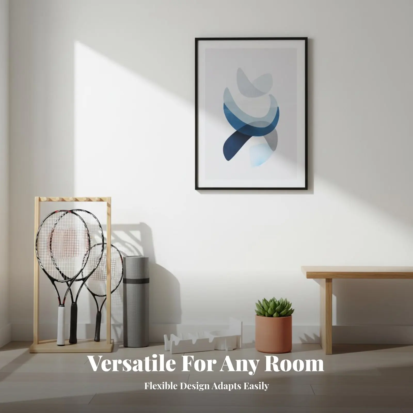 

Racket Storage Rack Easy Installation Multi-Game Racket Organizer Pickleball Paddle Rack Space-Saving Safeguarding Design