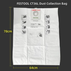 FESTOOL Vacuum Cleaner Dust Collecting Bag CT26L/36L Sander Dust Collecting Bucket Dust Vacuuming Bag Dust Shaking Non-woven Bag