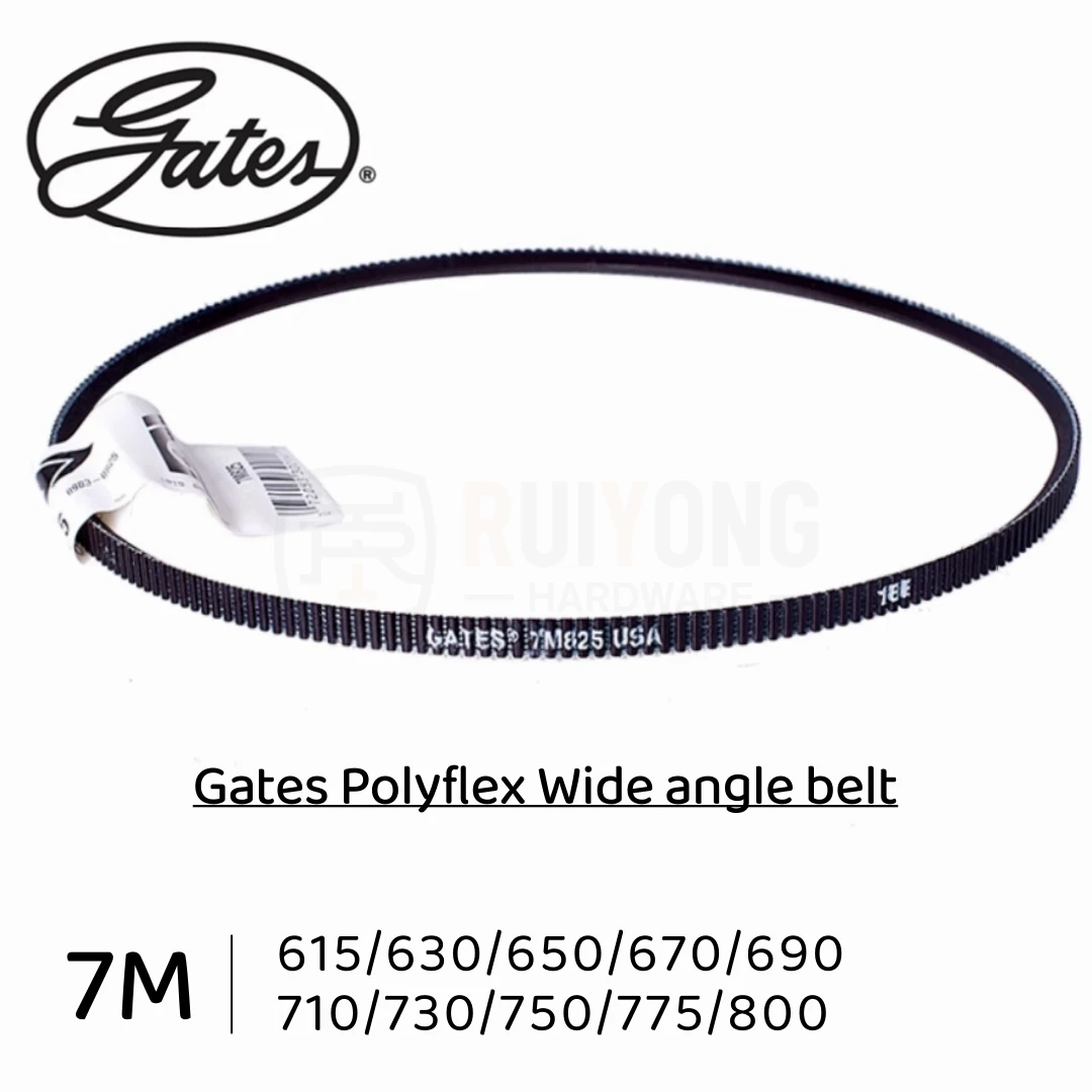 

Gates Polyflex Wide angle belt 7M615/7M630/7M650/7M670/7M690/7M710/7M730/7M750/7M775/7M800mm