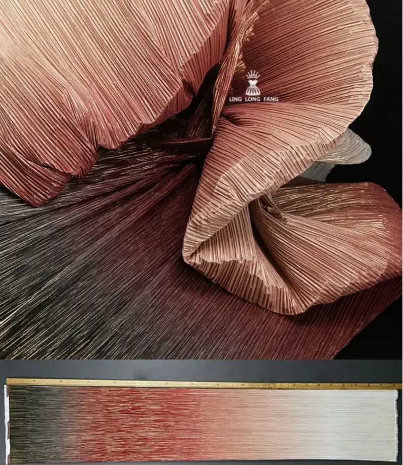 Tela plisada degradada de 5 colores, tela con volantes, para disfraz de escenario, decoración de escenario, decoración de boda, vestido de graduación,