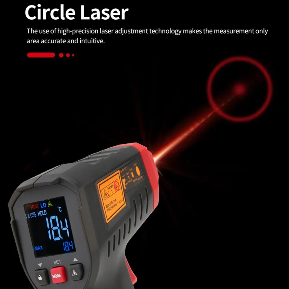 UNI-T Digital Infrared Thermometer UT306C UT306 PRO Industrial Non-contact Laser Temperature Gun Meter -50-500