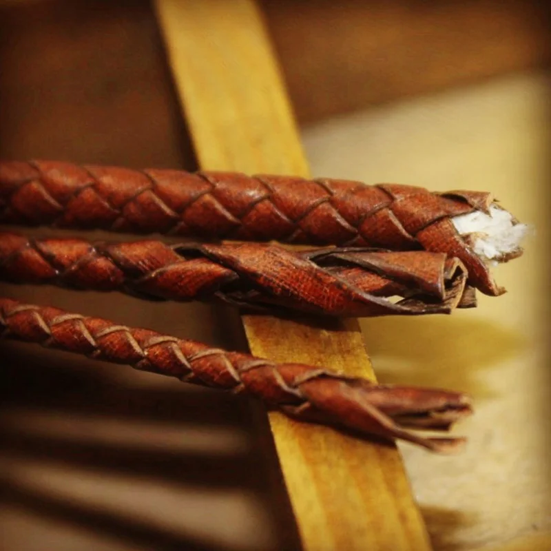 2meters Brown Braided Genuine Leather Bracelet Findings 3/4/5/6/8mm Round Leather Cord String Rope DIY Necklace Bracelet Making